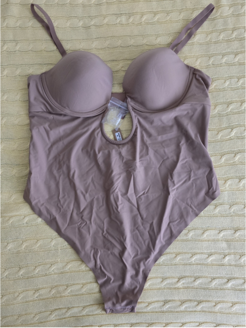 NWT SKIMS Deep Plunge Shapewear Bodysuit, 4X, Sienna